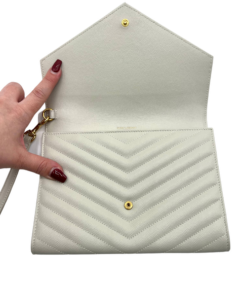 Saint Laurent Quilted Wristlet Clutch