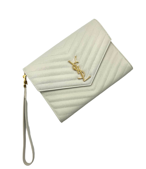 Saint Laurent Quilted Wristlet Clutch