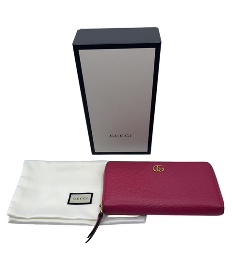 Gucci GG Marmont Leather Zip Around Wallet