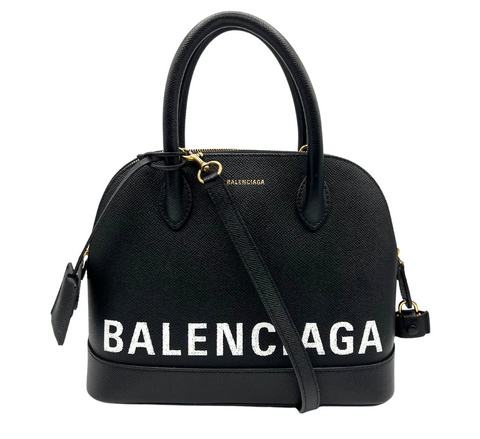Balenciaga Ville Small Handbag in Black and White