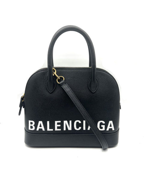 Balenciaga Ville Small Handbag in Black and White