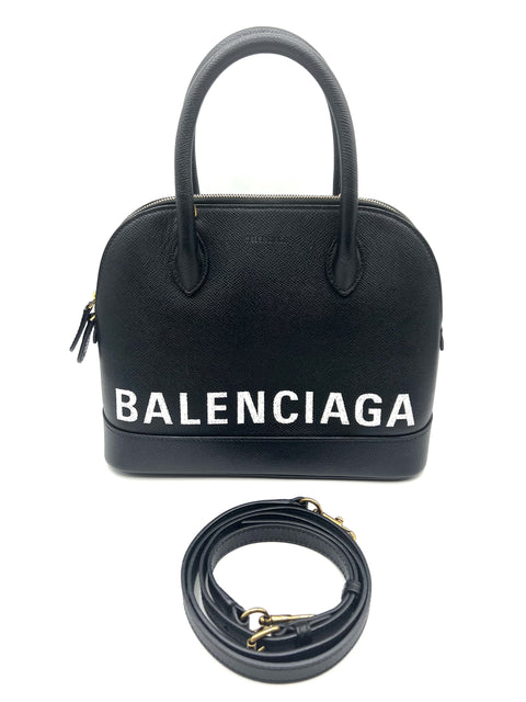 Balenciaga Ville Small Handbag in Black and White