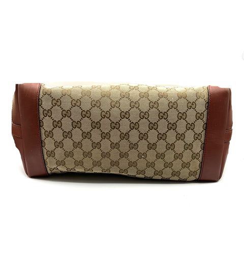 Gucci GG Canvas and Leather Tote Bag