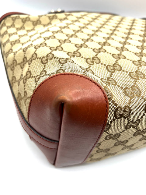 Gucci GG Canvas and Leather Tote Bag