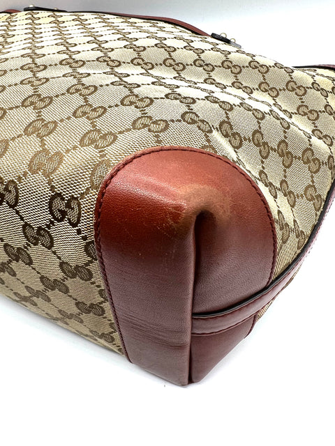 Gucci GG Canvas and Leather Tote Bag