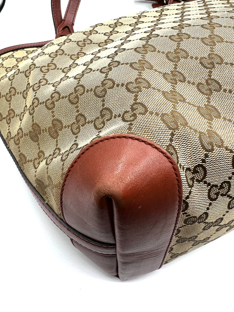Gucci GG Canvas and Leather Tote Bag