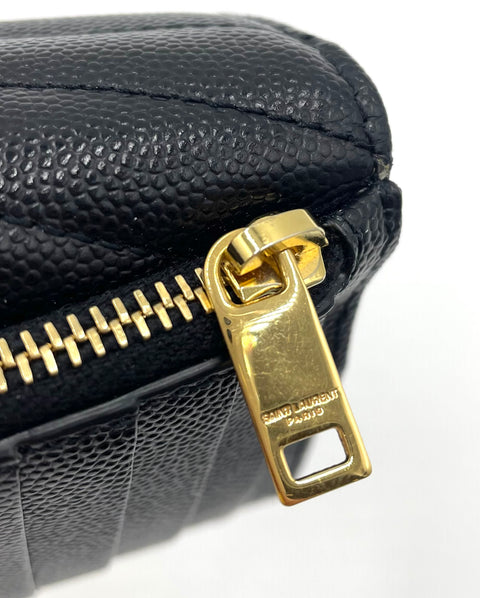 Saint Laurent Cassandre Matelasse Zipped Fragments Card Case