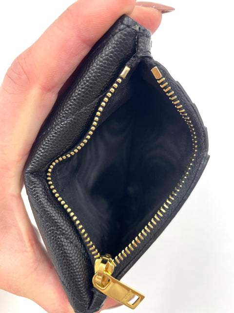 Saint Laurent Cassandre Matelasse Zipped Fragments Card Case