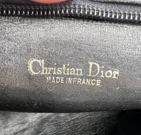 Christian Dior Vintage Trotter Shoulder Bag Navy