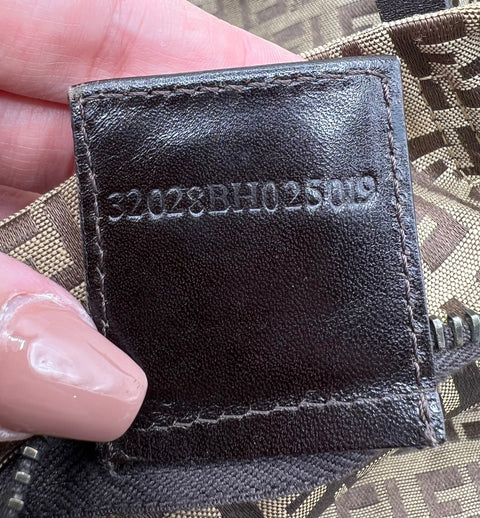 Fendi Zucchino Tote Bag with Nylon Canvas