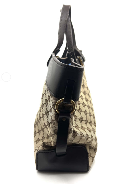 Gucci GG Canvas and Leather Handbag