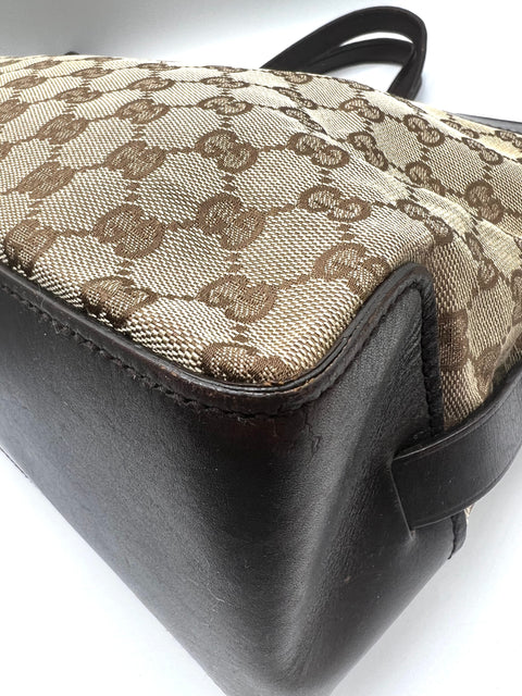 Gucci GG Canvas and Leather Handbag