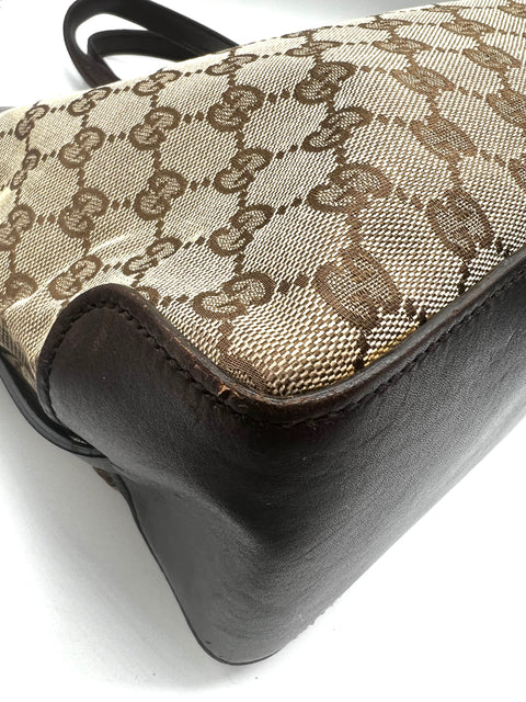 Gucci GG Canvas and Leather Handbag