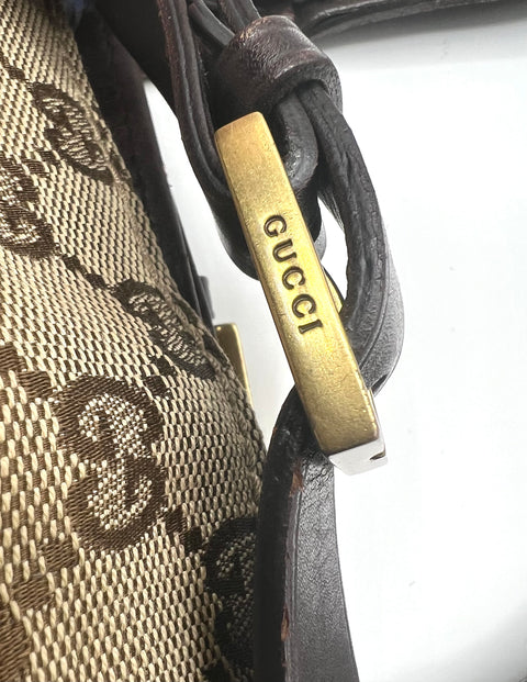 Gucci GG Canvas and Leather Handbag