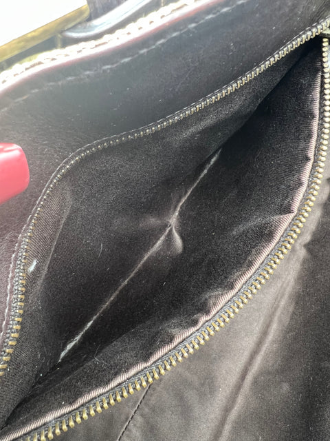 Gucci GG Canvas and Leather Handbag