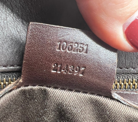 Gucci GG Canvas and Leather Handbag