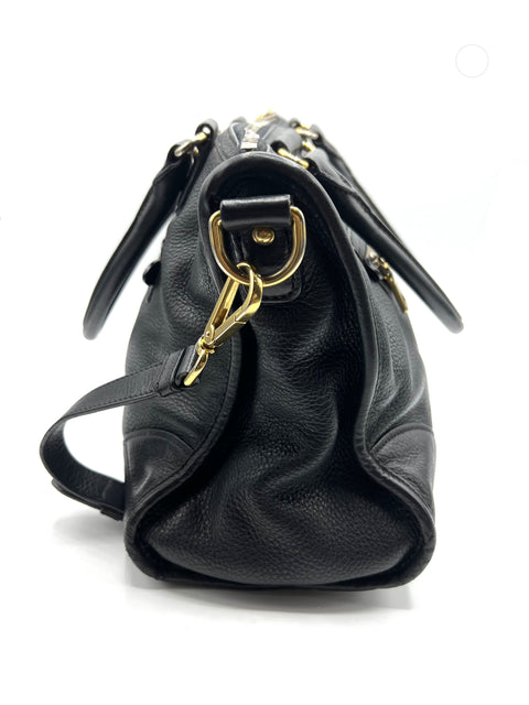 Prada Black Leather Shoulder Bag