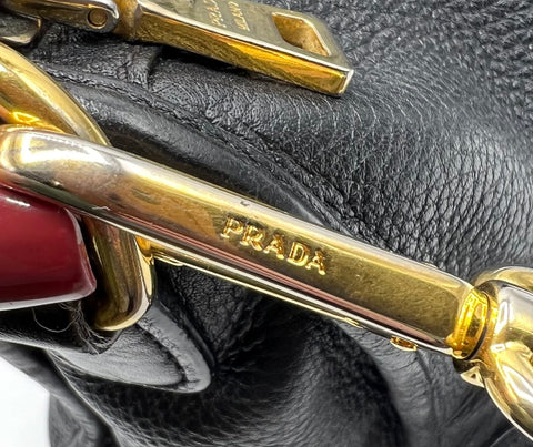 Prada Black Leather Shoulder Bag