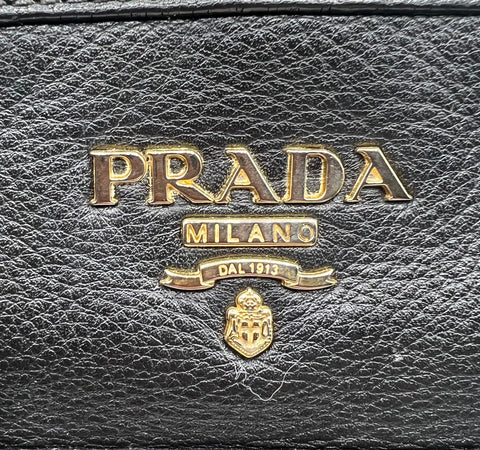 Prada Black Leather Shoulder Bag