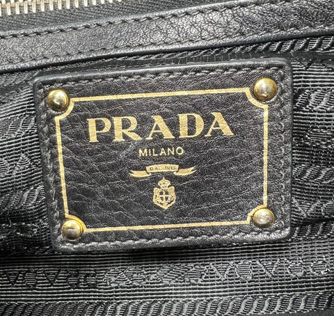 Prada Black Leather Shoulder Bag