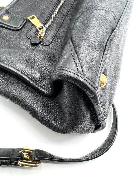 Prada Black Leather Shoulder Bag