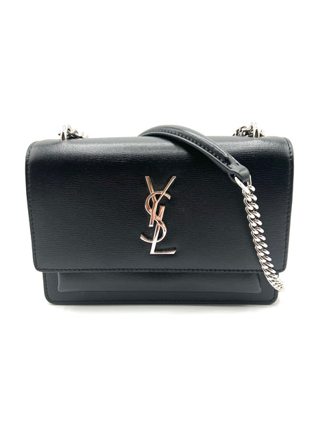 Saint Laurent Sunset Chain Wallet Black