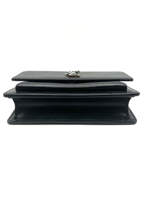 Saint Laurent Sunset Chain Wallet Black