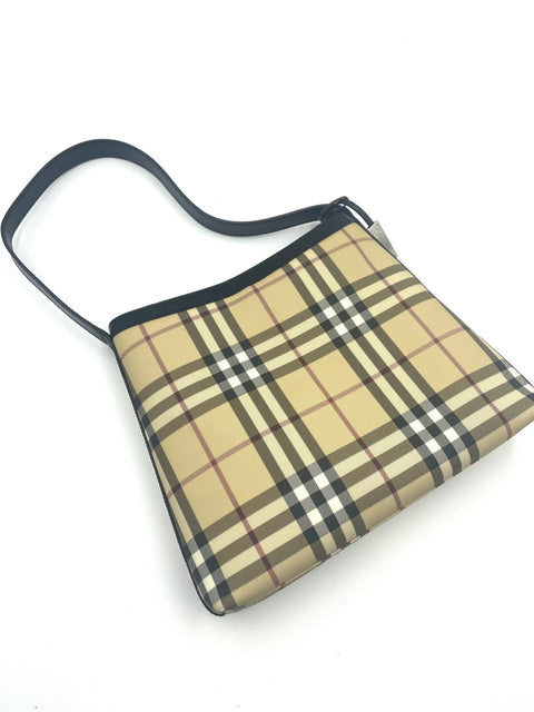 Burberry Nova Check Coated Canvas Shoulder Bag