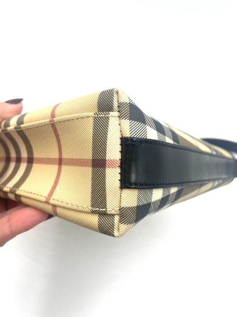 Burberry Nova Check Coated Canvas Shoulder Bag