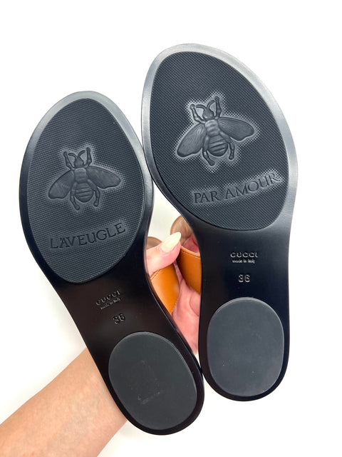 Gucci Leather Thong Sandal With Double G