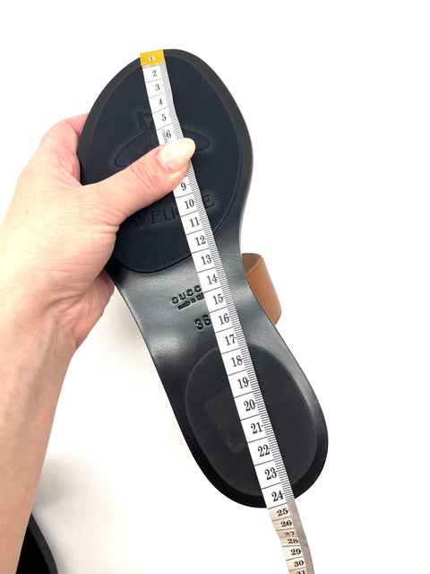 Gucci Leather Thong Sandal With Double G