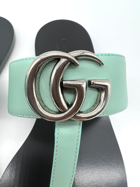 Gucci Leather Thong Sandal With Double G