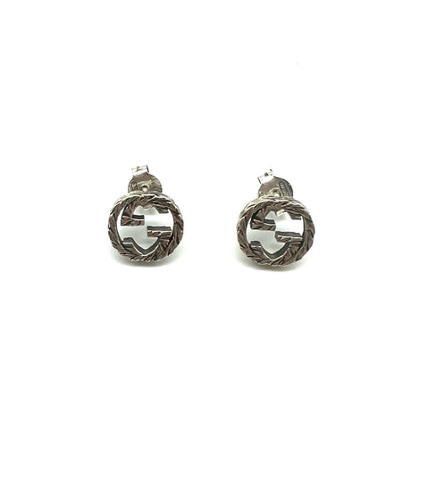Gucci Interlocking G Earrings in Silver