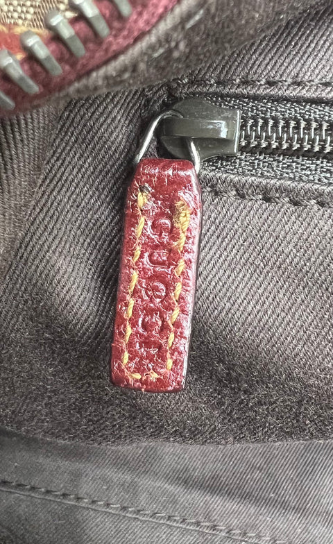 Gucci GG Canvas and Leather Mini Boston Bag