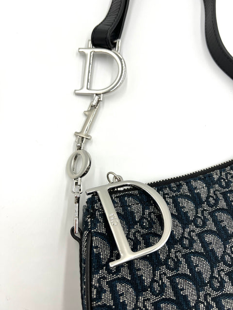 Christian Dior Trotter Canvas and Leather Shoulder Bag