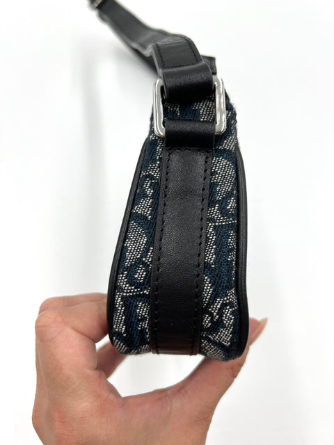 Christian Dior Trotter Canvas and Leather Shoulder Bag
