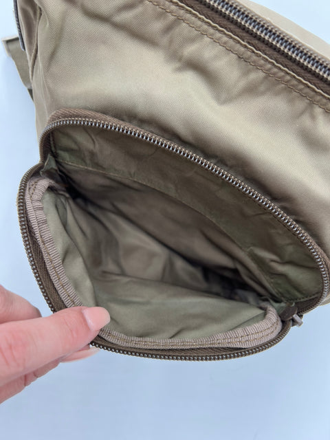 Prada Nylon and Leather Buckle Crossbody Bag