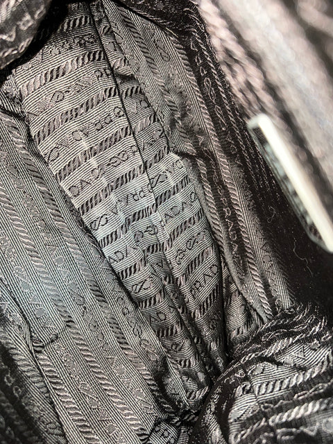 Prada Nylon and Leather Buckle Crossbody Bag
