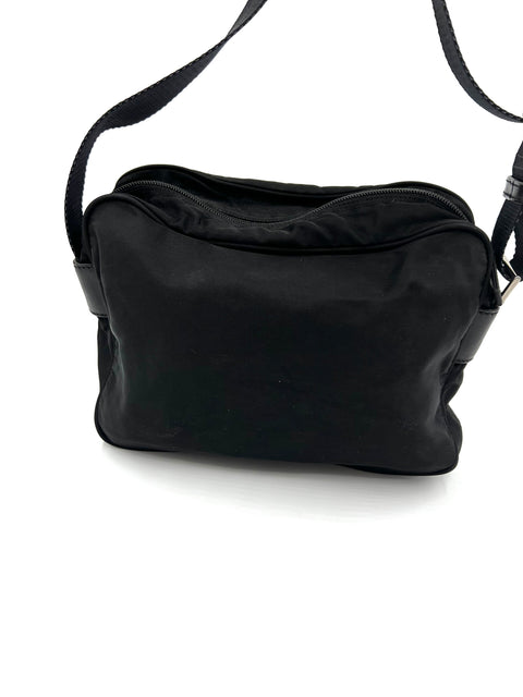 Prada Black Nylon Messenger Crossbody Bag