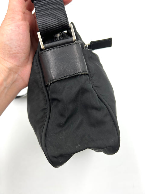 Prada Black Nylon Messenger Crossbody Bag