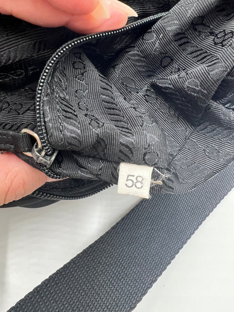 Prada Black Nylon Messenger Crossbody Bag