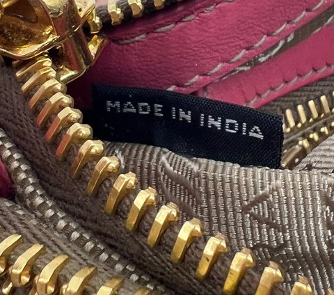 Prada Logo Jacquard Fabric and Leather Crossbody Bag