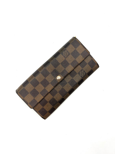 Louis Vuitton Sarah Wallet in Damier Ebene