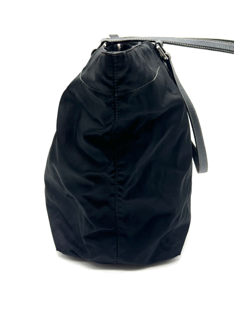 Prada Nylon and Leather Tote Bag