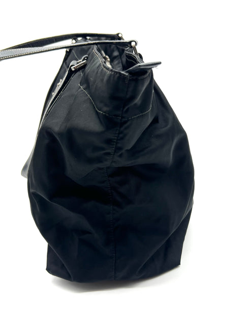 Prada Nylon and Leather Tote Bag