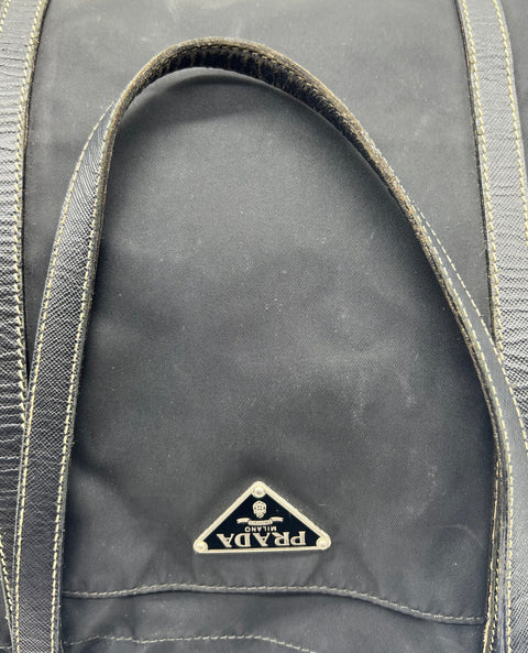 Prada Nylon and Leather Tote Bag