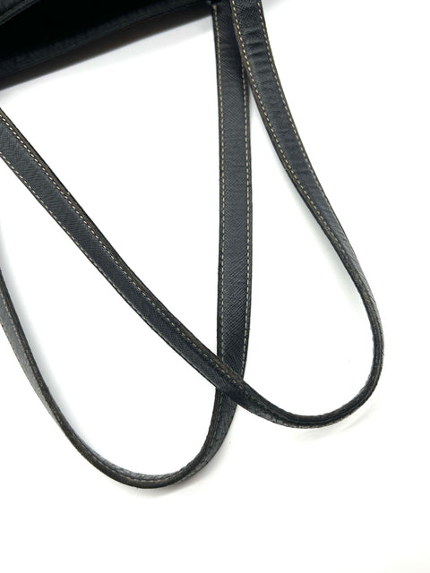 Prada Nylon and Leather Tote Bag