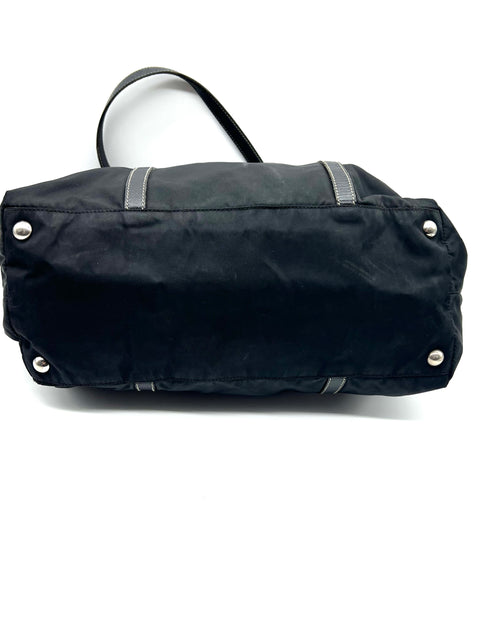 Prada Nylon and Leather Tote Bag