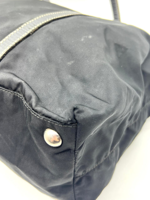Prada Nylon and Leather Tote Bag