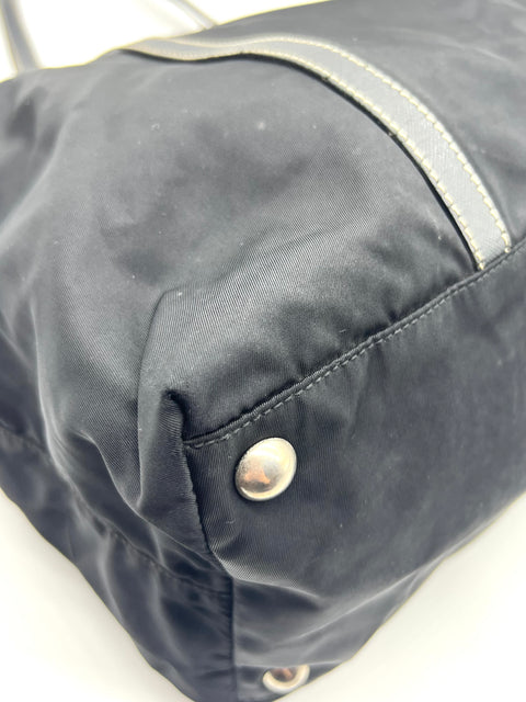 Prada Nylon and Leather Tote Bag